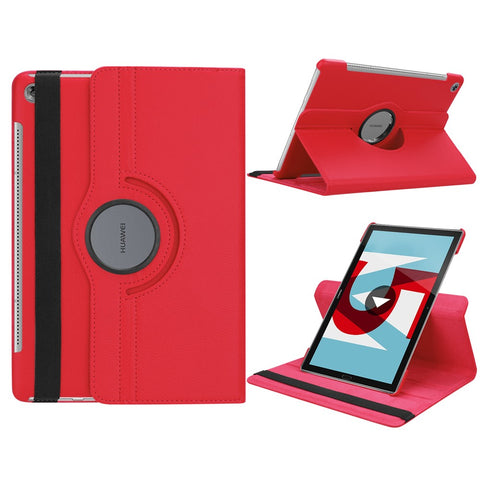 Litchi Grain Leather Stand Tablet Casing for Huawei Mediapad M5 10 / M5 10 (Pro) with Elastic Band