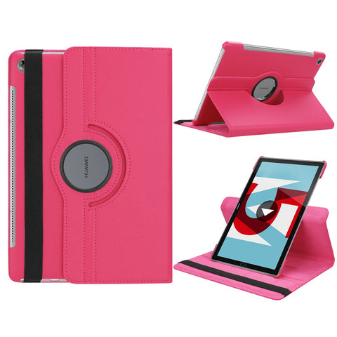 Litchi Grain Leather Stand Tablet Casing for Huawei Mediapad M5 10 / M5 10 (Pro) with Elastic Band