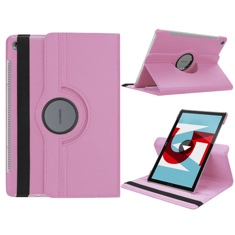 Litchi Grain Leather Stand Tablet Casing for Huawei Mediapad M5 10 / M5 10 (Pro) with Elastic Band
