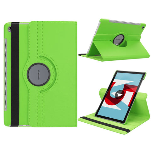 Litchi Grain Leather Stand Tablet Casing for Huawei Mediapad M5 10 / M5 10 (Pro) with Elastic Band