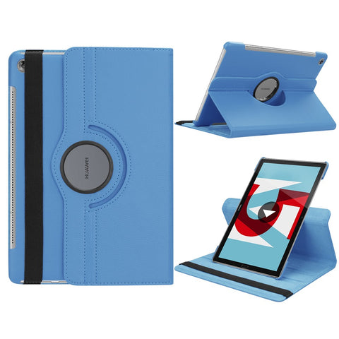 Litchi Grain Leather Stand Tablet Casing for Huawei Mediapad M5 10 / M5 10 (Pro) with Elastic Band