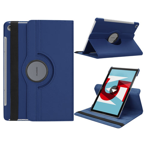 Litchi Grain Leather Stand Tablet Casing for Huawei Mediapad M5 10 / M5 10 (Pro) with Elastic Band