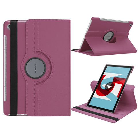 Litchi Grain Leather Stand Tablet Casing for Huawei Mediapad M5 10 / M5 10 (Pro) with Elastic Band