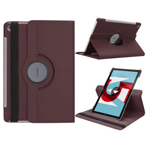 Litchi Grain Leather Stand Tablet Casing for Huawei Mediapad M5 10 / M5 10 (Pro) with Elastic Band