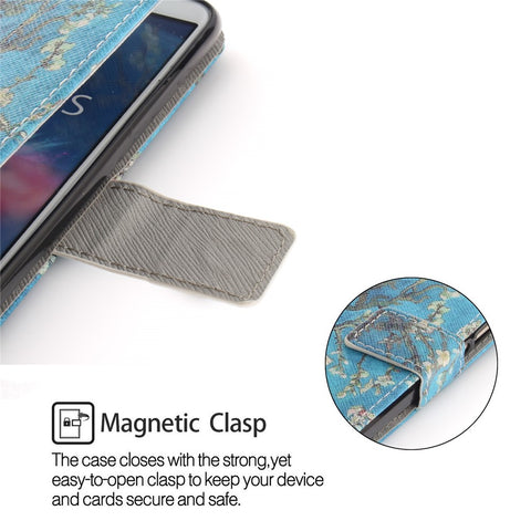 Patterned Wallet Stand PU Leather Shell for Huawei P Smart / Enjoy 7S
