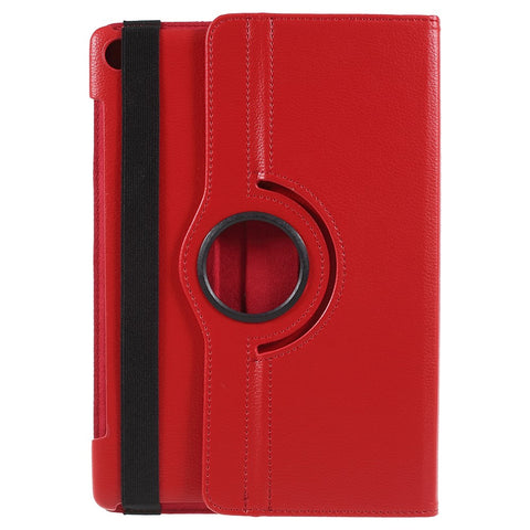 Litchi Texture Leather Case with Rotating Stand for Huawei Mediapad M5 10 / M5 10 (Pro)