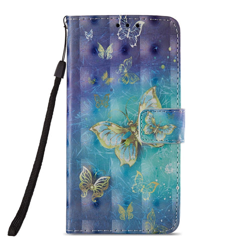 For Huawei P20 Lite / Nova 3e (China) Pattern Printing Leather Stand Magnetic Casing Shell