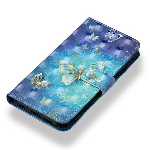 For Huawei P20 Lite / Nova 3e (China) Pattern Printing Leather Stand Magnetic Casing Shell