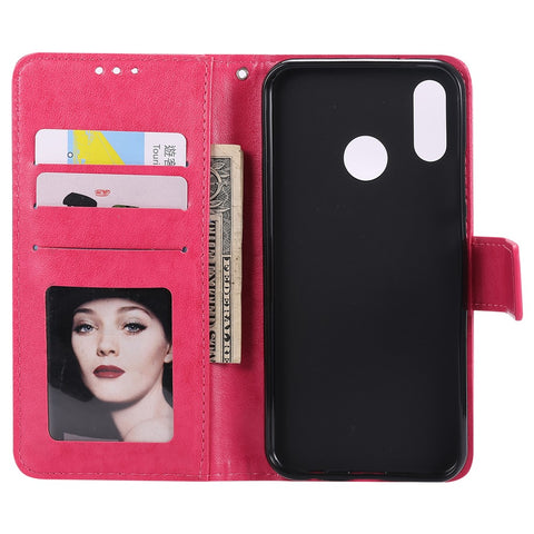 Imprinted Mandala Pattern PU Leather Mobile Case with Card Slots for Huawei P20 Lite / Nova 3e