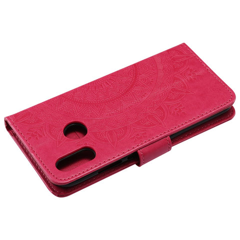 Imprinted Mandala Pattern PU Leather Mobile Case with Card Slots for Huawei P20 Lite / Nova 3e