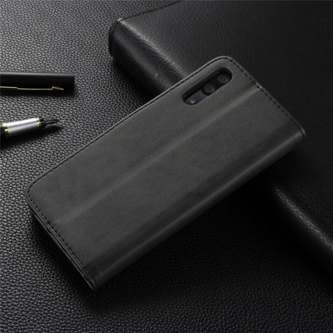 LC.IMEEKE Wallet Leather Stand Shell Case for Huawei P20 Pro Dual Sided Magnetic Clasp Cover Case