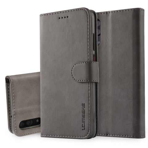 LC.IMEEKE Wallet Leather Stand Shell Case for Huawei P20 Pro Dual Sided Magnetic Clasp Cover Case