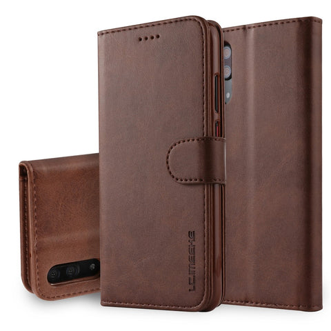 LC.IMEEKE Wallet Leather Stand Shell Case for Huawei P20 Pro Dual Sided Magnetic Clasp Cover Case