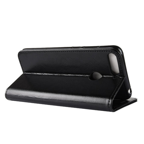 Crazy Horse Leather Wallet Mobile Casing for Huawei Honor 7A (With Fingerprint Sensor) / Honor 7A Pro / Enjoy 8e