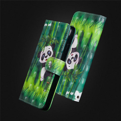 Pattern Printing Wallet Leather Stand Cover for Huawei P20 Lite / Nova 3e