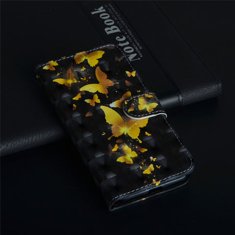 Pattern Printing Wallet Stand Leather Flip Mobile Cover for Huawei P Smart / Enjoy 7S