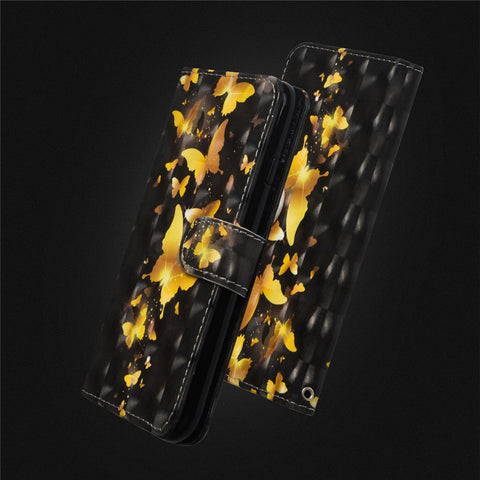 Pattern Printing Wallet Stand Leather Flip Mobile Cover for Huawei P Smart / Enjoy 7S