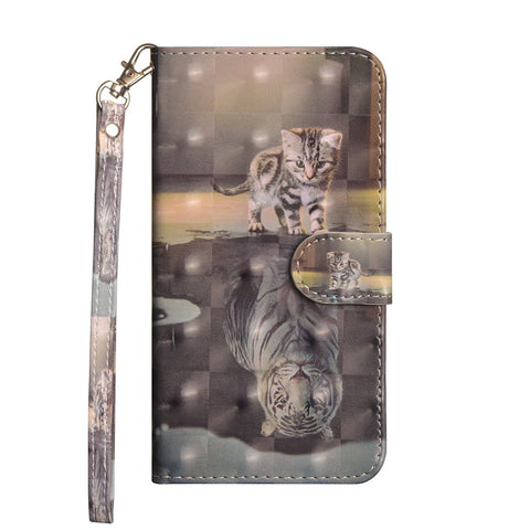 Pattern Printing Wallet Stand Leather Flip Mobile Cover for Huawei P Smart / Enjoy 7S
