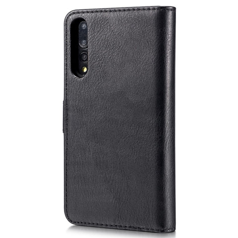 DG.MING For Huawei P20 Pro Detachable 2-in-1 Anti-scratch Split Leather Wallet Shell + PC Back Case