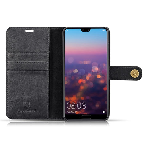 DG.MING For Huawei P20 Pro Detachable 2-in-1 Anti-scratch Split Leather Wallet Shell + PC Back Case