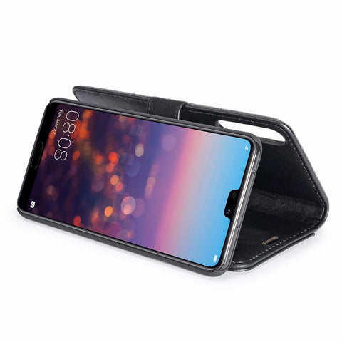 DG.MING For Huawei P20 Pro Detachable 2-in-1 Anti-scratch Split Leather Wallet Shell + PC Back Case