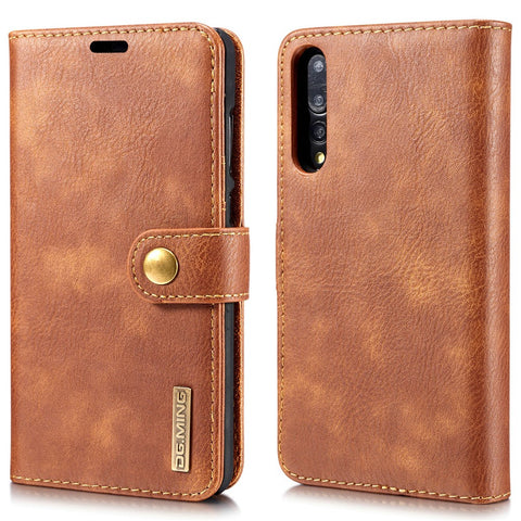 DG.MING For Huawei P20 Pro Detachable 2-in-1 Anti-scratch Split Leather Wallet Shell + PC Back Case