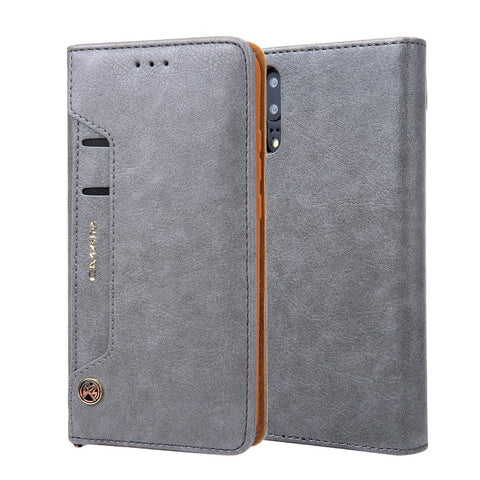 CMAI2 PU Leather Card Slots Folio Protective Case with Stand for Huawei P20