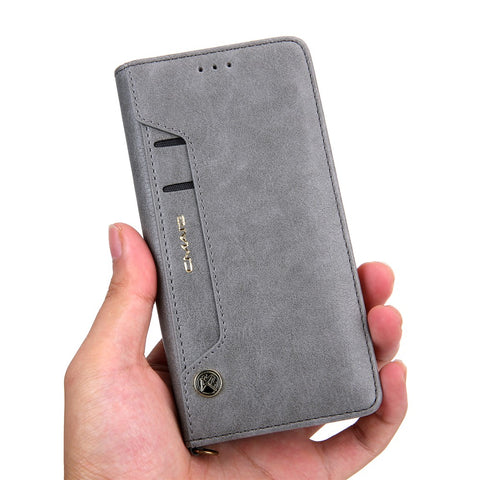 CMAI2 PU Leather Card Slots Folio Protective Case with Stand for Huawei P20