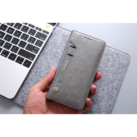 CMAI2 PU Leather Card Slots Folio Protective Case with Stand for Huawei P20