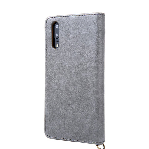 CMAI2 PU Leather Card Slots Folio Protective Case with Stand for Huawei P20