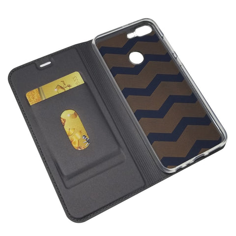 Auto-absorbed Stand Leather Case with Card Holder for Huawei Honor 9 Lite/Honor 9 Youth Edition