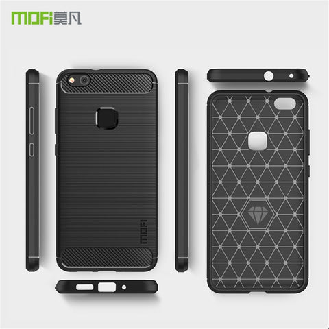 MOFI Carbon Fiber Texture Brushed TPU Cellphone Case for Huawei P10 Lite
