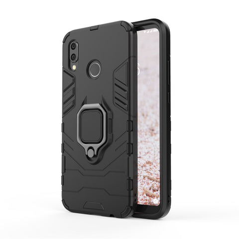 Cool Guard Ring Holder Kickstand PC TPU Hybrid Case for Huawei P20 Lite / Nova 3e