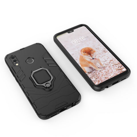 Cool Guard Ring Holder Kickstand PC TPU Hybrid Case for Huawei P20 Lite / Nova 3e