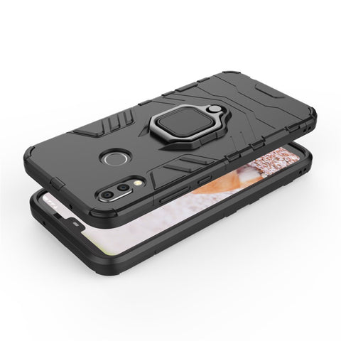 Cool Guard Ring Holder Kickstand PC TPU Hybrid Case for Huawei P20 Lite / Nova 3e
