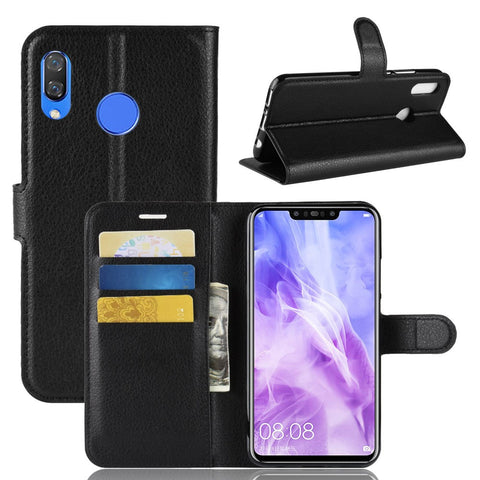 Litchi Skin Magnetic Leather Stand Cover for Huawei nova 3
