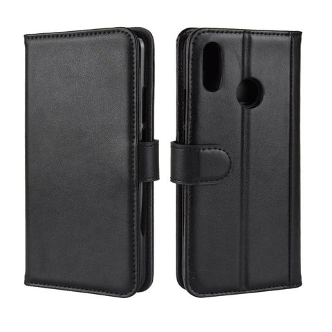 Genuine Split Leather Wallet Stand Case for Huawei nova 3