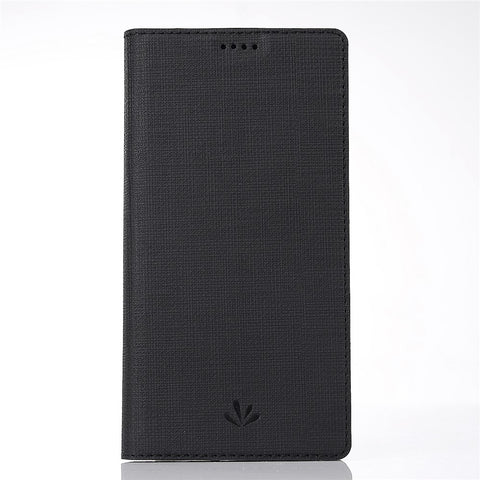 VILI DMX Cross Texture Card Holder Leather Stand Case for Huawei P Smart+ /nova 3i
