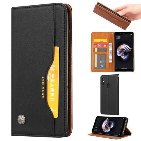 PU Leather Auto-absorbed Stand Wallet Protective Casing for Huawei P Smart Plus / nova 3i