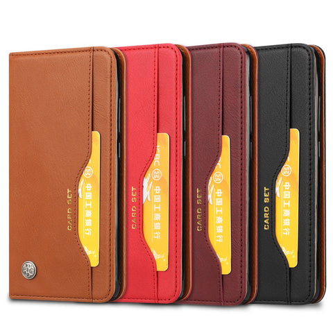 PU Leather Auto-absorbed Stand Wallet Protective Casing for Huawei P Smart Plus / nova 3i