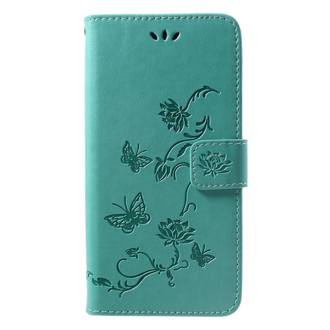 Imprint Butterfly Flower PU Leather Wallet Phone Shell for Huawei nova 3i / P Smar+