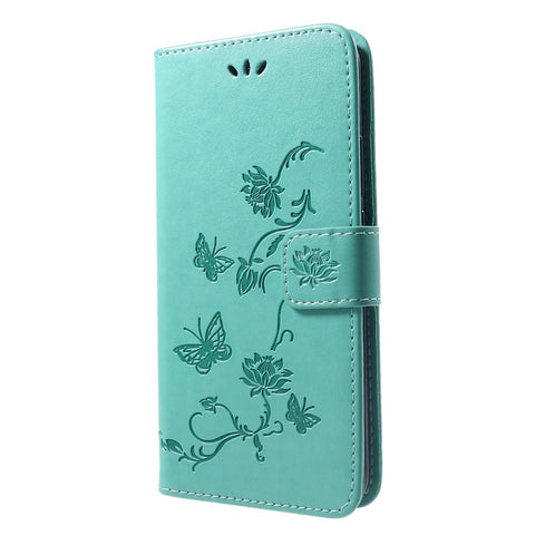Imprint Butterfly Flower PU Leather Wallet Phone Shell for Huawei nova 3i / P Smar+
