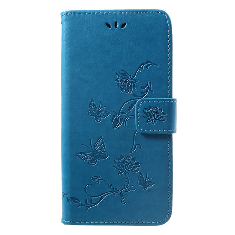Imprint Butterfly Flower PU Leather Wallet Phone Shell for Huawei nova 3i / P Smar+