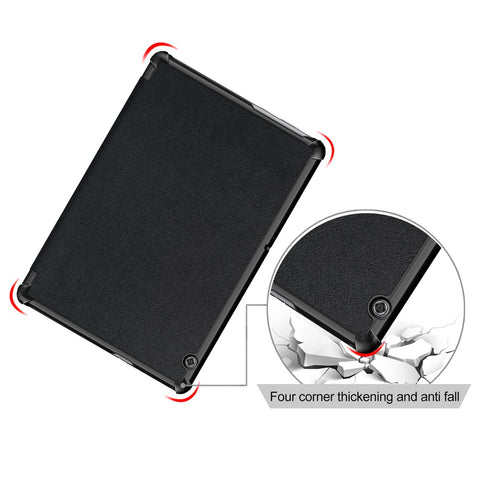 PU Leather Tri-fold Stand Tablet Flip Protective Casing for Huawei Mediapad T5 10