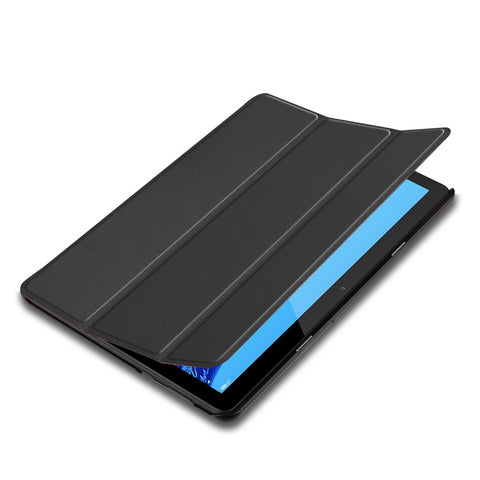 For Huawei Mediapad T5 Cover Trifold Stand PU Leather Tablet Case