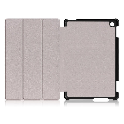 For Huawei Mediapad M5 Lite 10.1 Tri-fold Stand Auto-wake / sleep Smart Leather Case