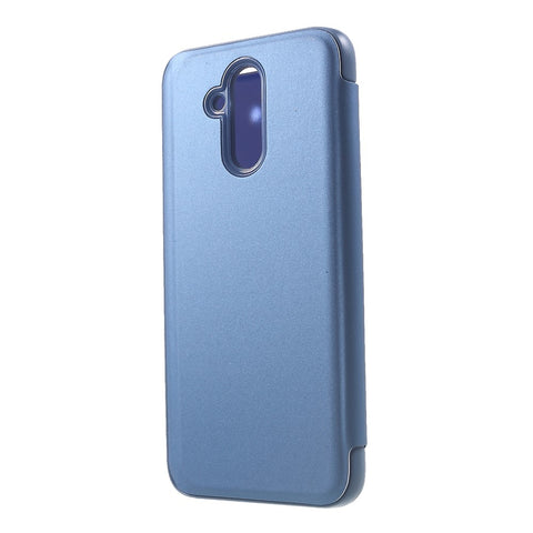 Plated Mirror Surface View Window Leather Shell Case for Huawei Mate 20 Lite / Maimang 7