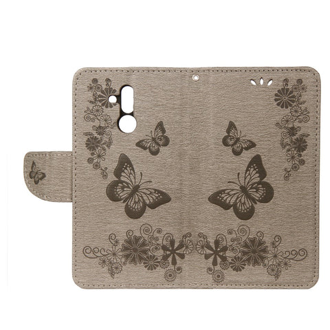 Imprint Butterfly Flower Wallet Leather Magnetic Case for Huawei Mate 20 Lite / Maimang 7
