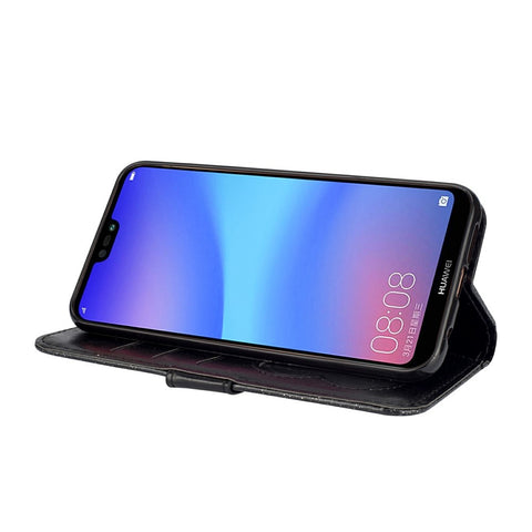 Flash Powder Zippered Stand Leather Wallet Cell Phone Case with Strap for Huawei P20 Lite / Nova 3e (China)
