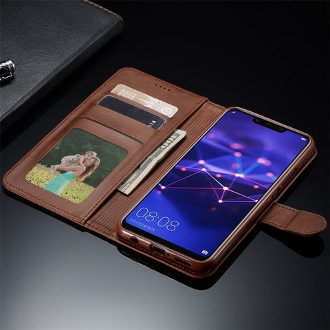 LC.IMEEKE Wallet Leather Stand Shell for Huawei Mate 20 Lite